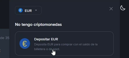 binance depositar euros