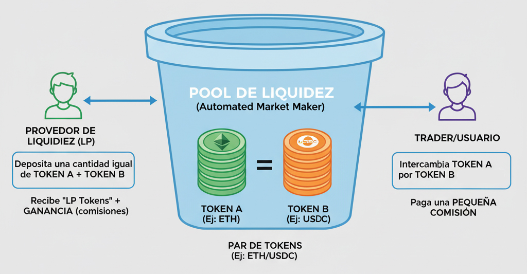 Cómo funciona un liquidity pool