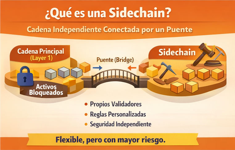 Qué es un sidechain en cripto